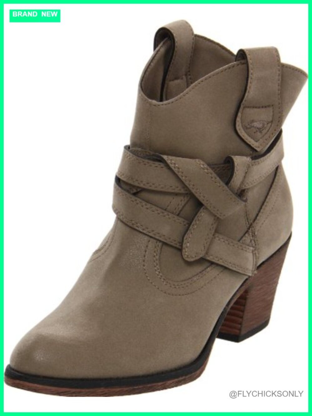 Sayla Faux Leather Ankle Bootie Faux Stacked Block Heel Casual